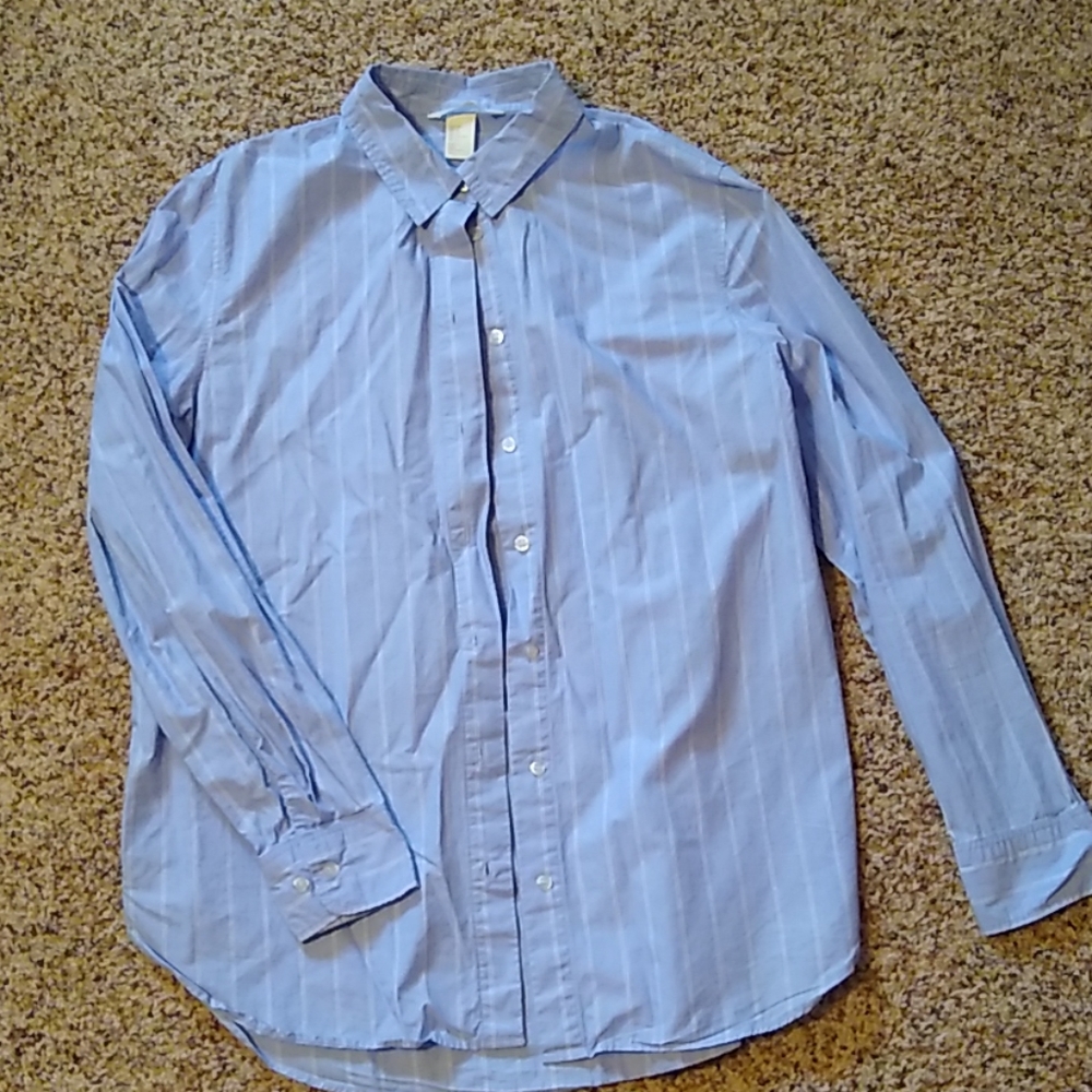 Light blue striped blouse